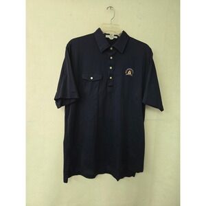 Izod Club Polo Shirt Mens XL Navy Blue 1995 US Senior Open Congressional Vintage